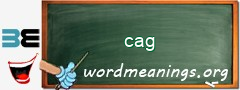 WordMeaning blackboard for cag
